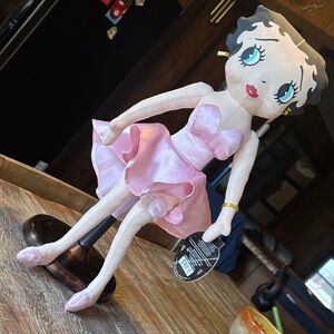 Charming Plush Doll in Pink Dress